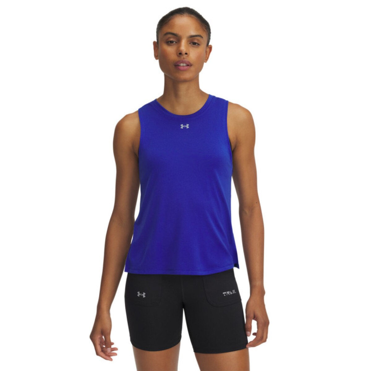 Damski top do biegania Under Armour UA Trail Run Tank - granatowy