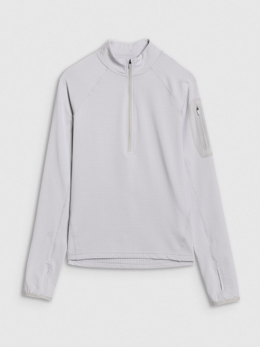 Damska bluza trekkingowa 4F 4FWSS25TFSWF476 - szara