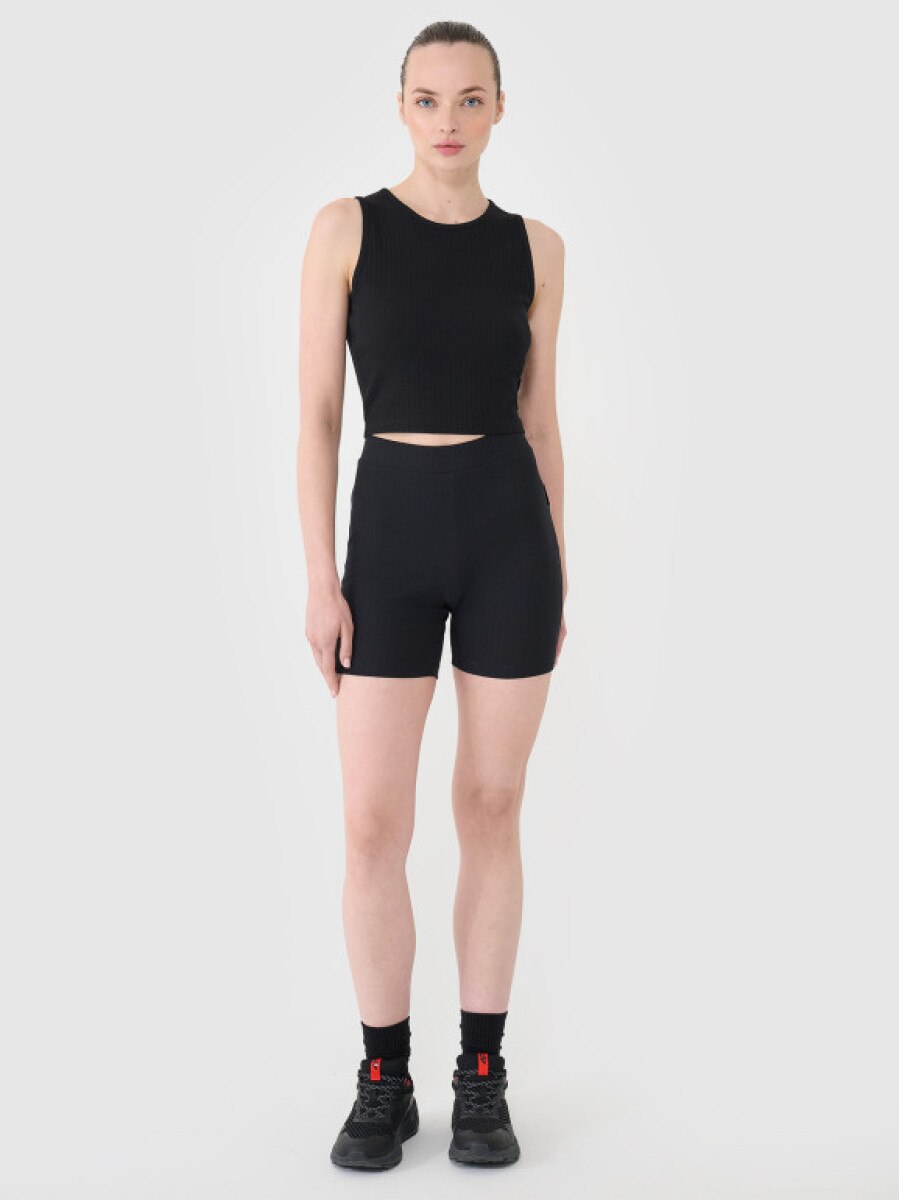 Damskie legginsy krótkie 4F 4FRSS25TSTIF016 - czarne