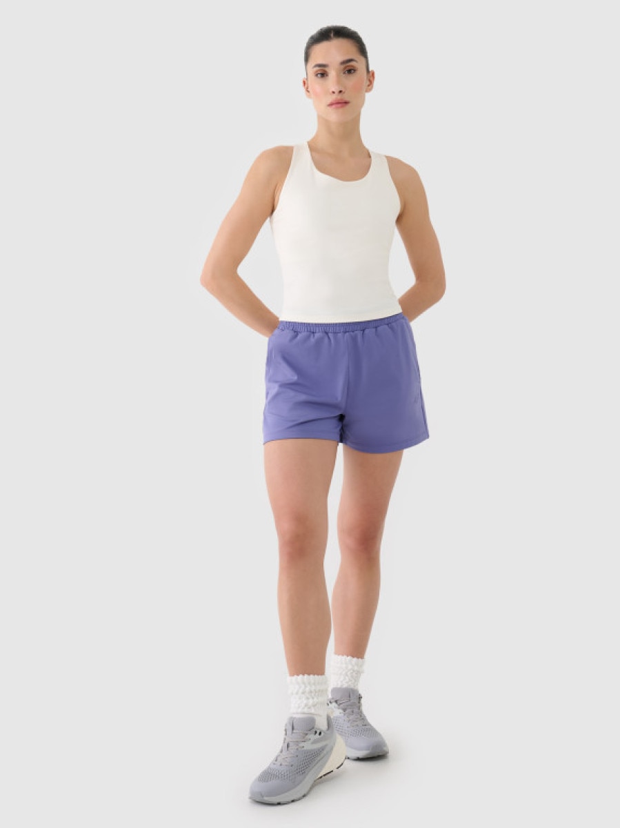 Damskie spodenki treningowe 4F 4FRSS25TFSHF0874 - niebieskie