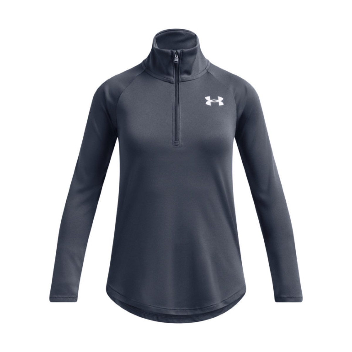 Dziewczęca bluza treningowa nierozpinana bez kaptura Under Armour Tech Graphic 1/2 Zip - szara