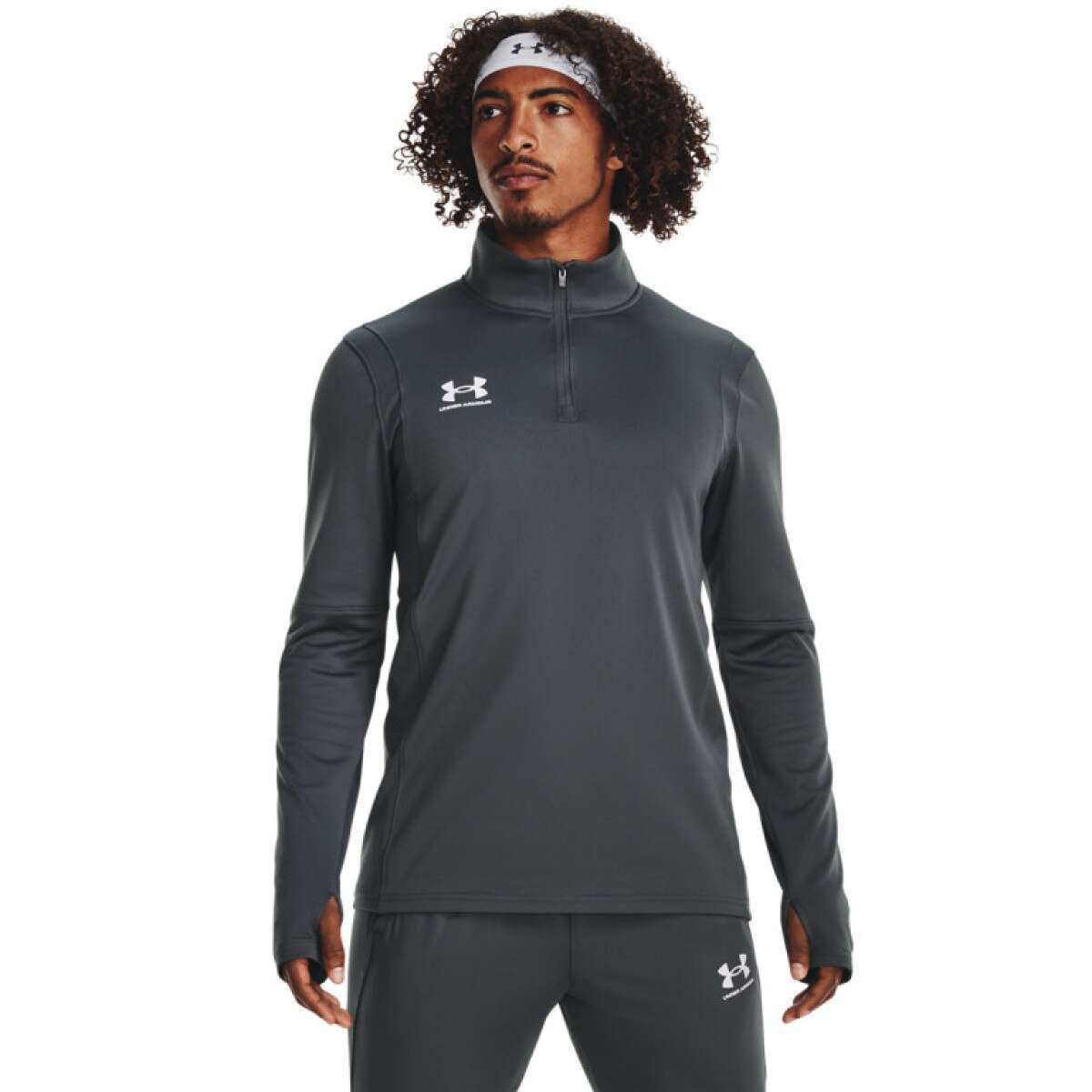 Męski longsleeve treningowy Under Armour UA M\'s Challenger Midlayer - szary