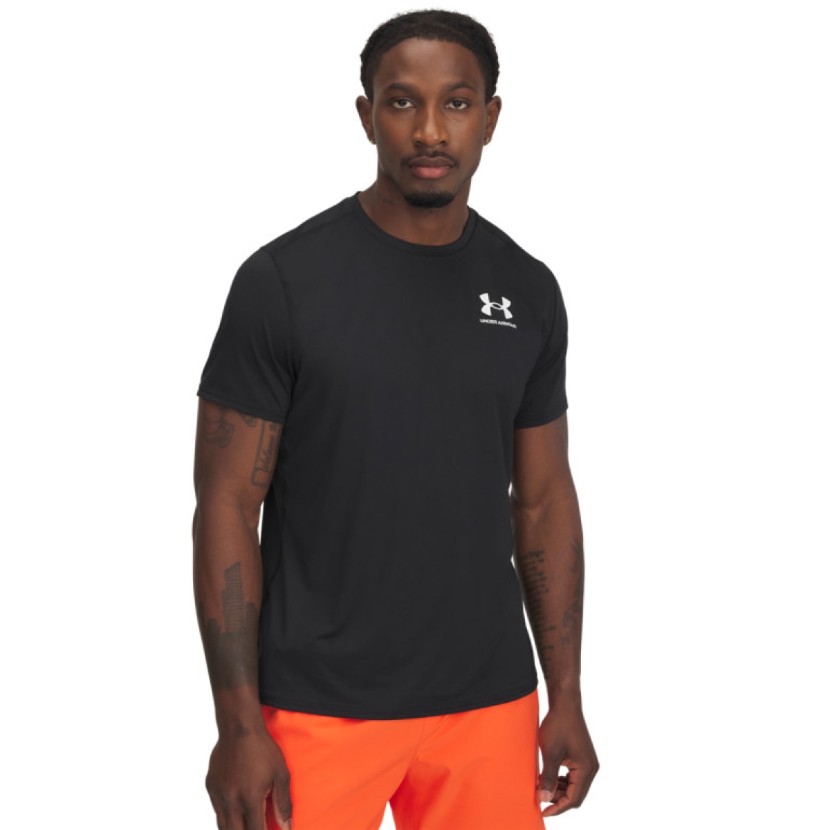 Męska koszulka treningowa Under Armour UA Heatgear Fitted SS - czarna