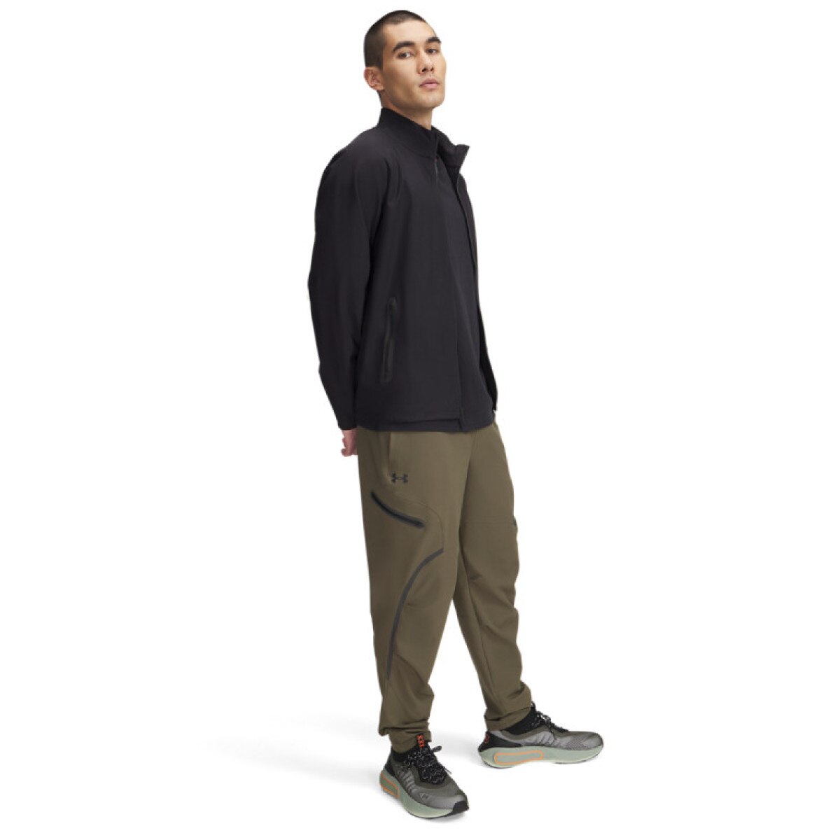 Męskie spodnie treningowe cargo UA Unstoppable Cargo Pant - oliwkowe/khaki
