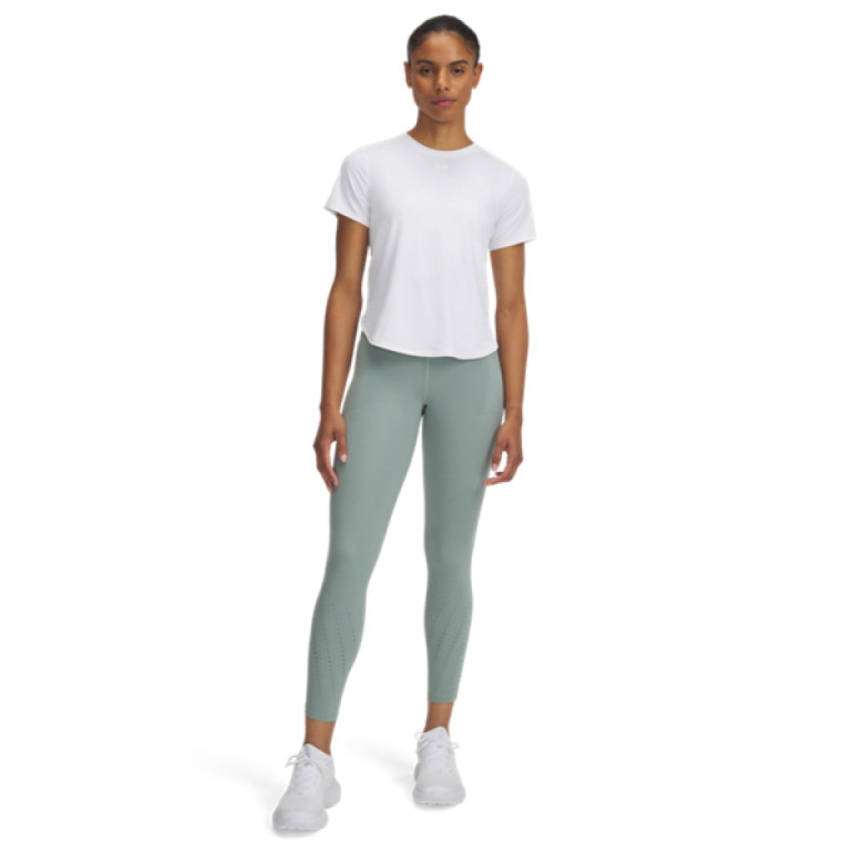 Damskie legginsy do biegania Under Armour UA Launch Elite Ankle Tights - zielone