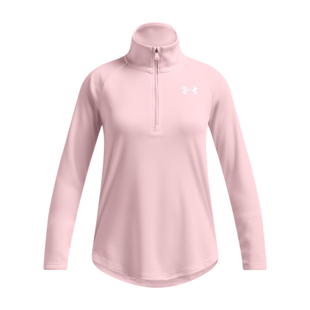 Dziewczęca bluza treningowa nierozpinana bez kaptura Under Armour Tech Graphic 1/2 Zip - różowa