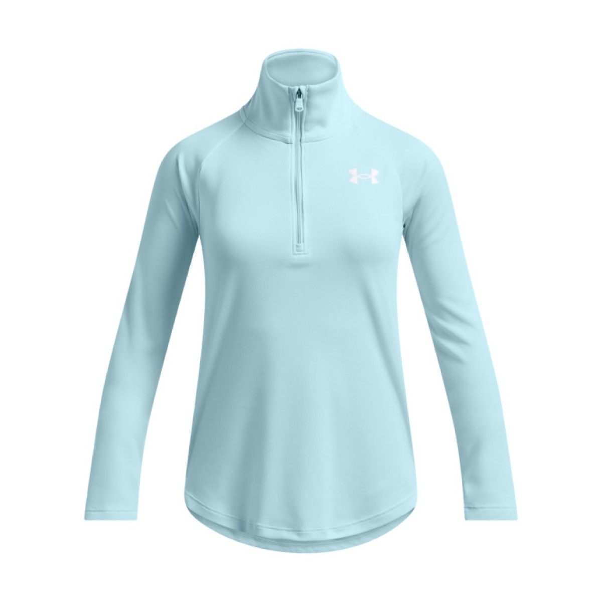 Dziewczęca bluza treningowa nierozpinana bez kaptura Under Armour Tech Graphic 1/2 Zip - niebieska