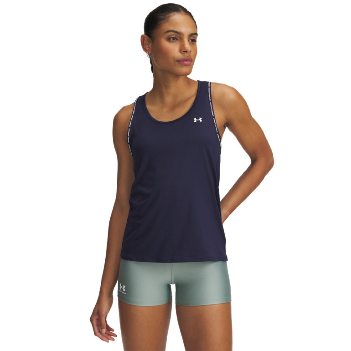 Damski top treningowy Under Armour Tech Knockout Tank - granatowy