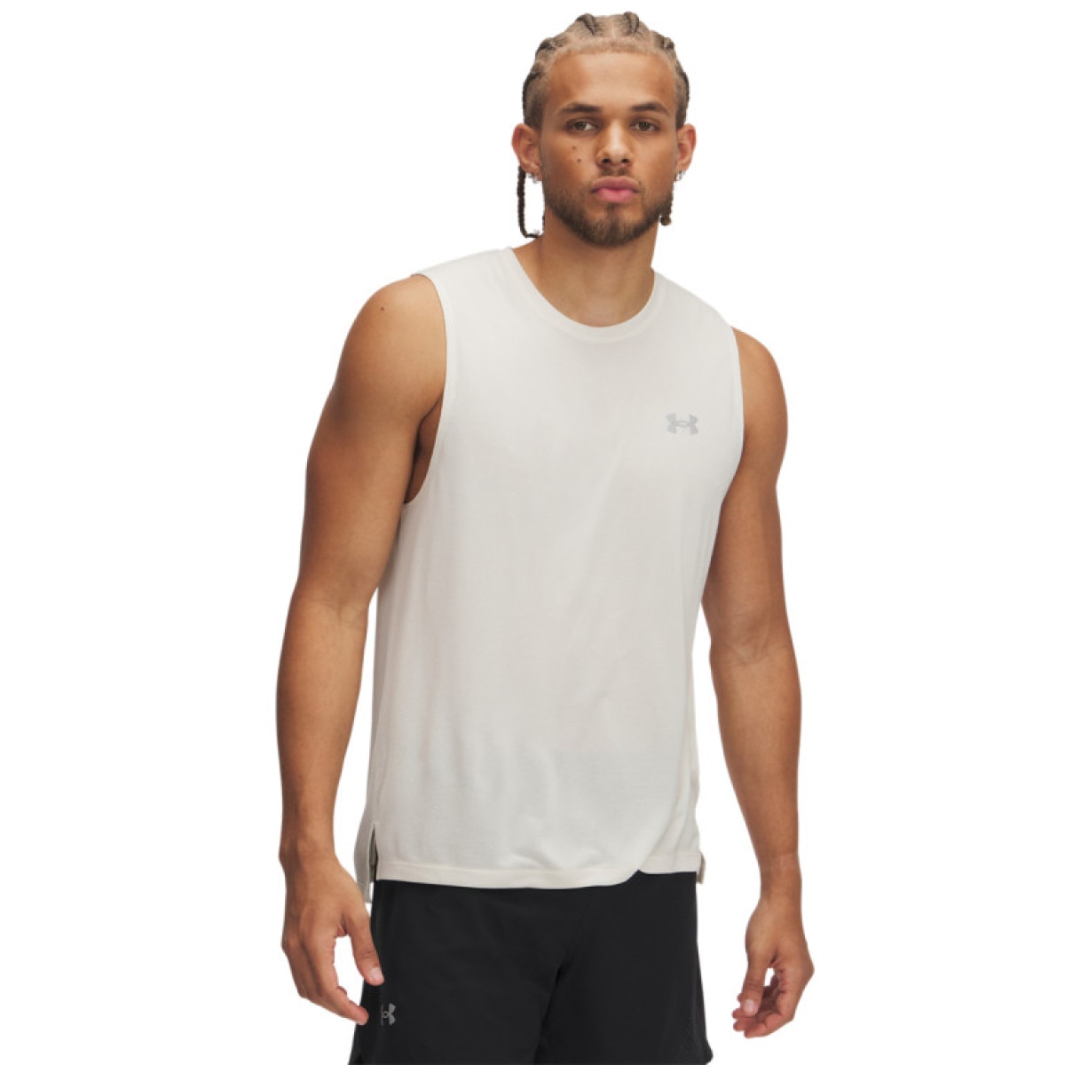 Męski top do biegania Under Armour UA Trail Run Launch Tank - beżowy - beżowy