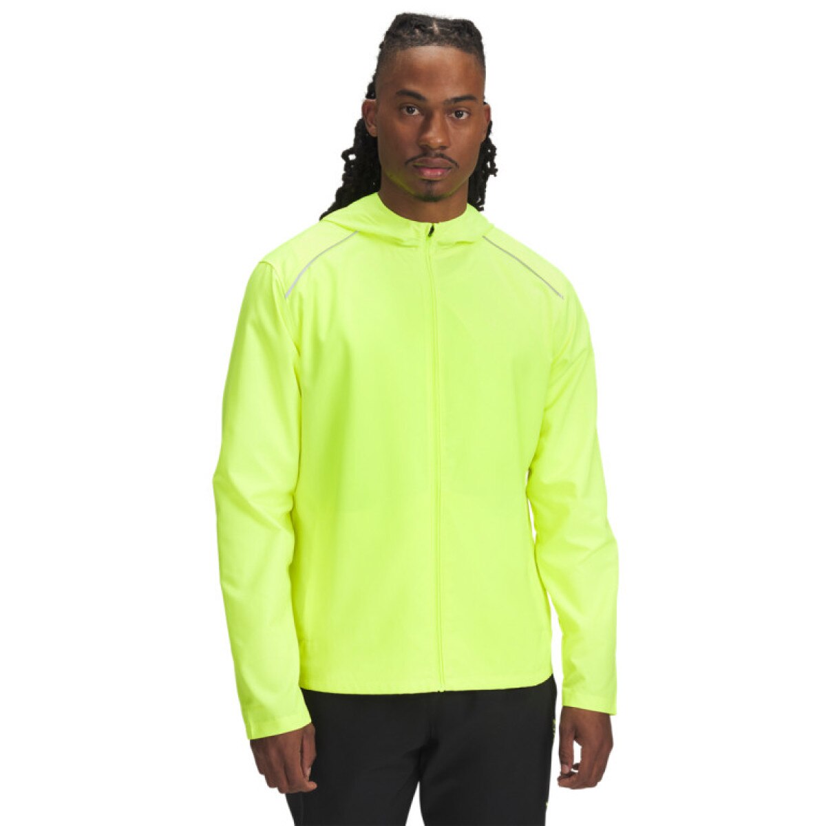 Męska kurtka do biegania Under Armour UA Storm Run Hooded Jacket - żółta