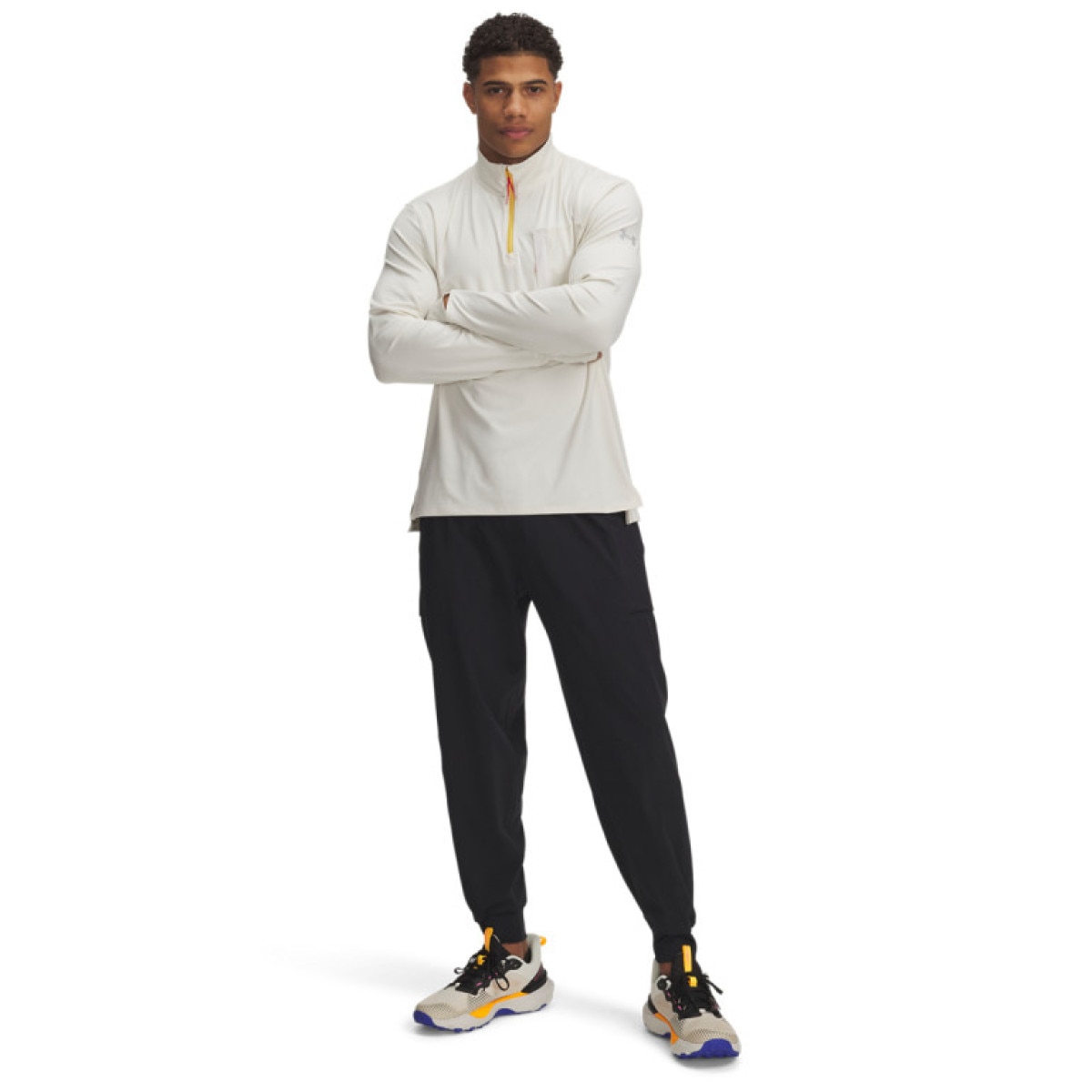 Męskie spodnie do biegania Under Armour UA Trail Run Pants - czarne