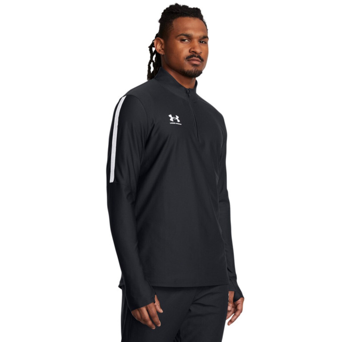 Męska bluza treningowa nierozpinana bez kaptura Under Armour UA M\'s Challenger Pro 1/4 Zip - czarna