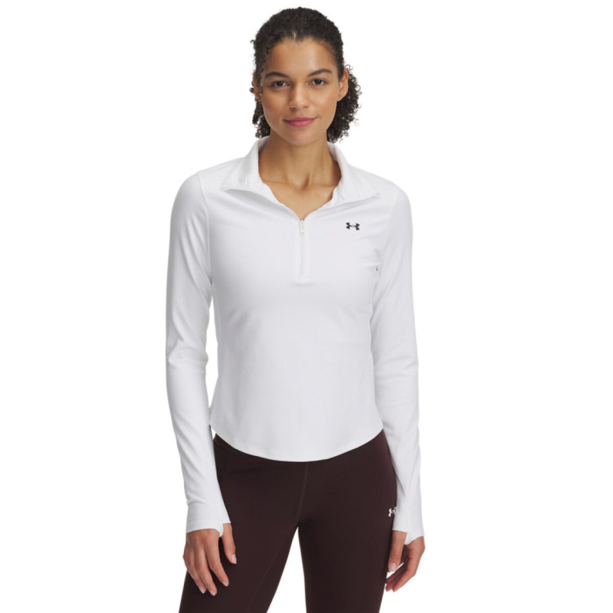 Damski longsleeve treningowy Under Armour Motion 1/2 Zip EMEA - biały