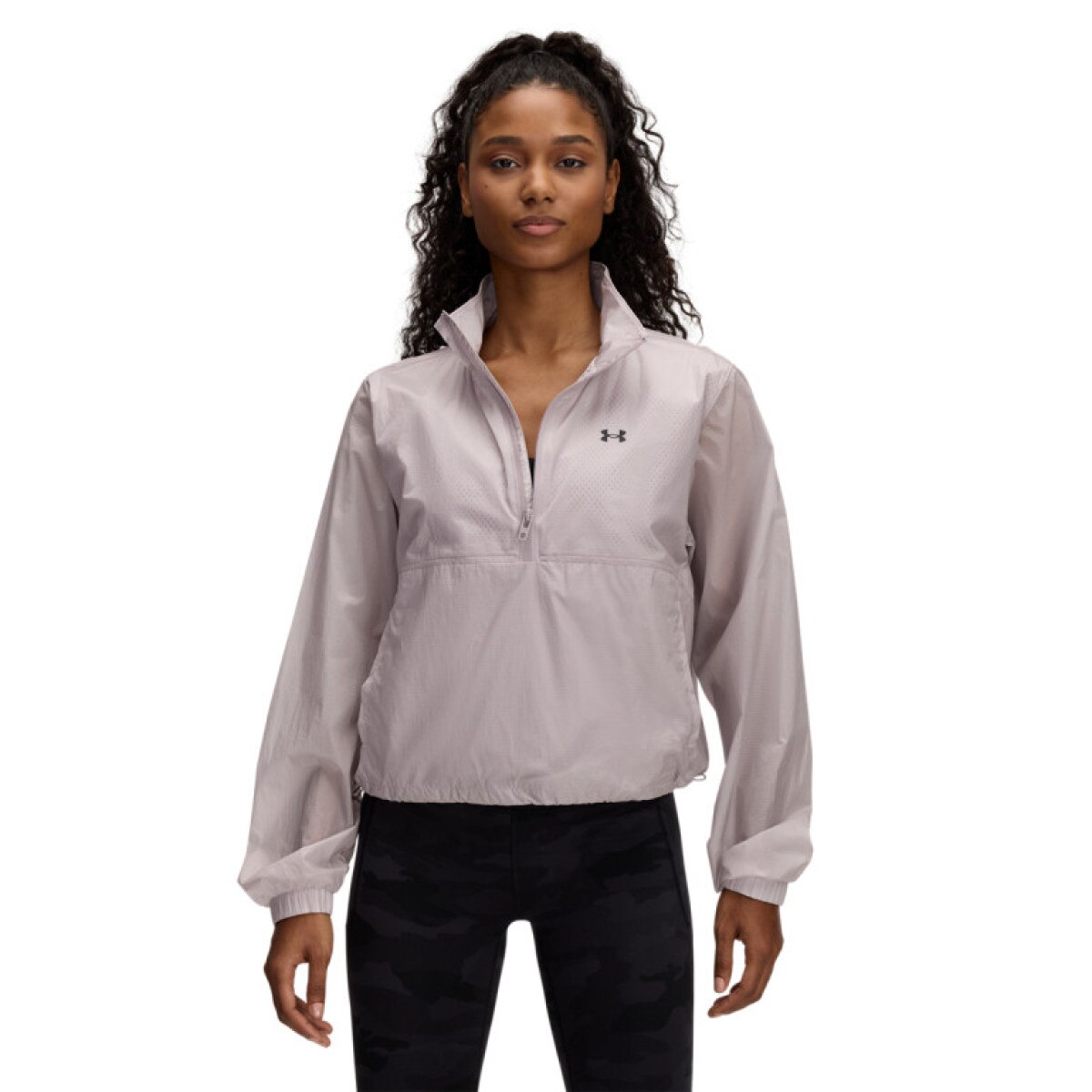 Damska kurtka treningowa Under Armour UA Rival Woven HZ Anorak - beżowa