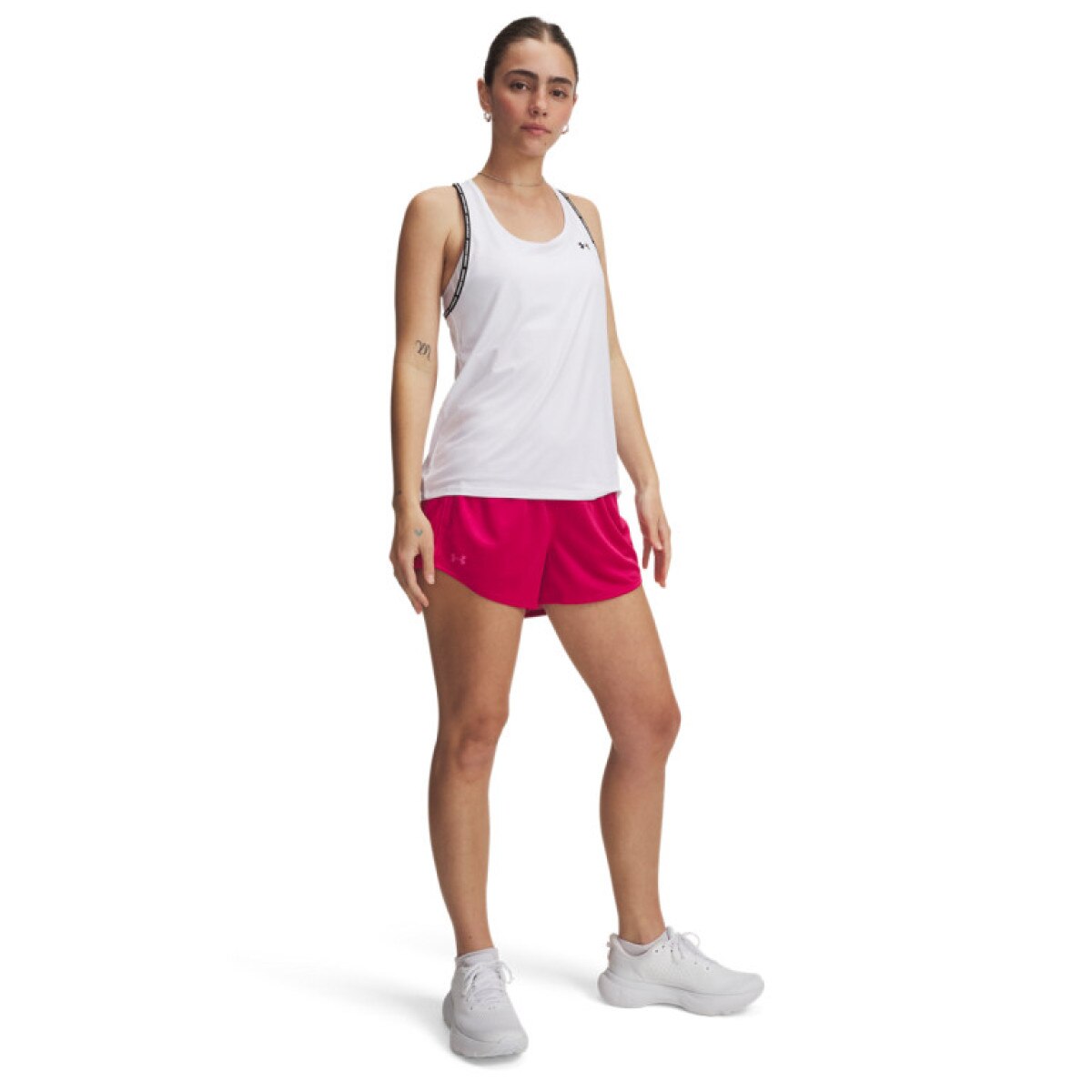 Damskie spodenki treningowe Under Armour Tech Play Up Shine Shorts - różowe