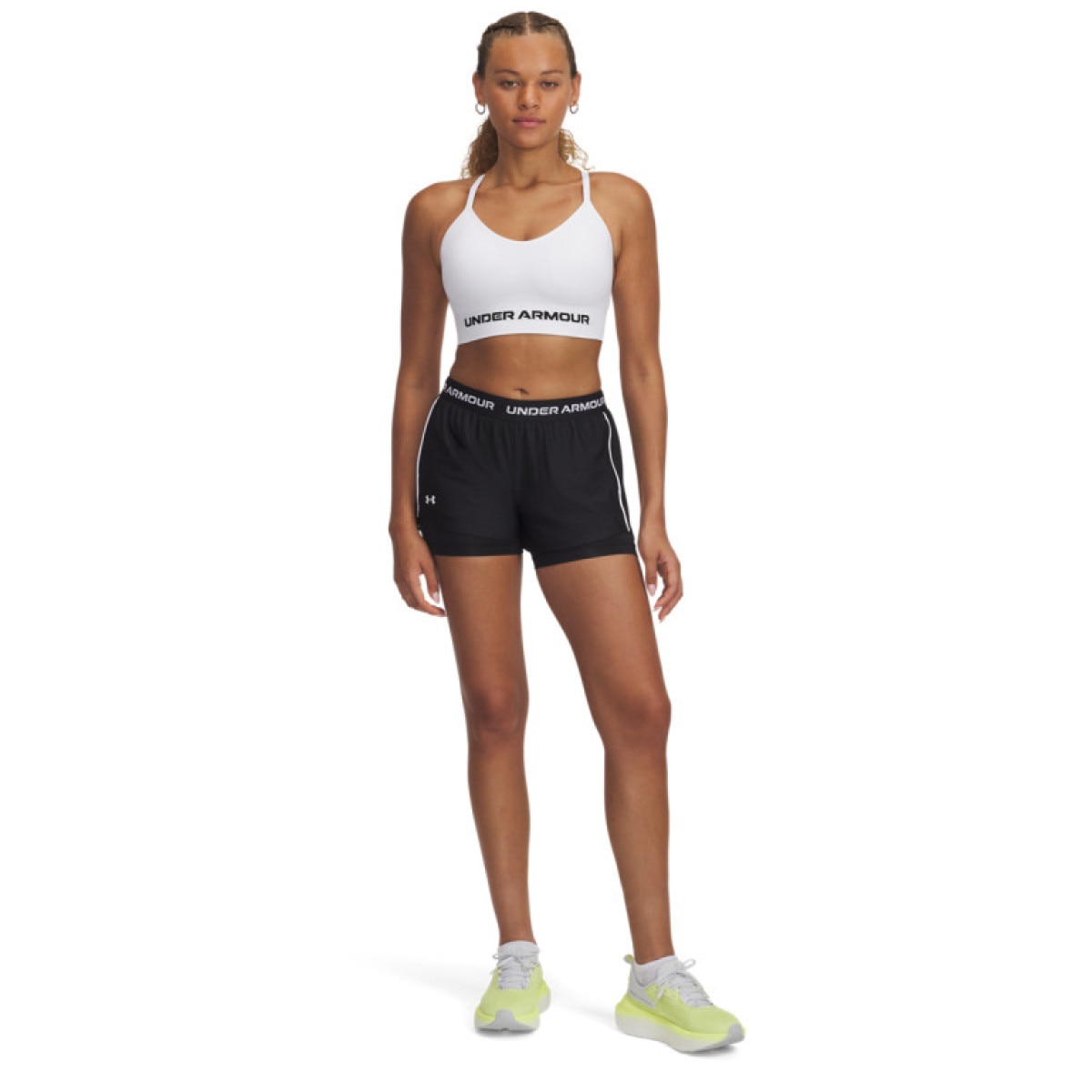 Damskie spodenki treningowe Under Armour Tech Play Up 2in1 Shorts - czarne