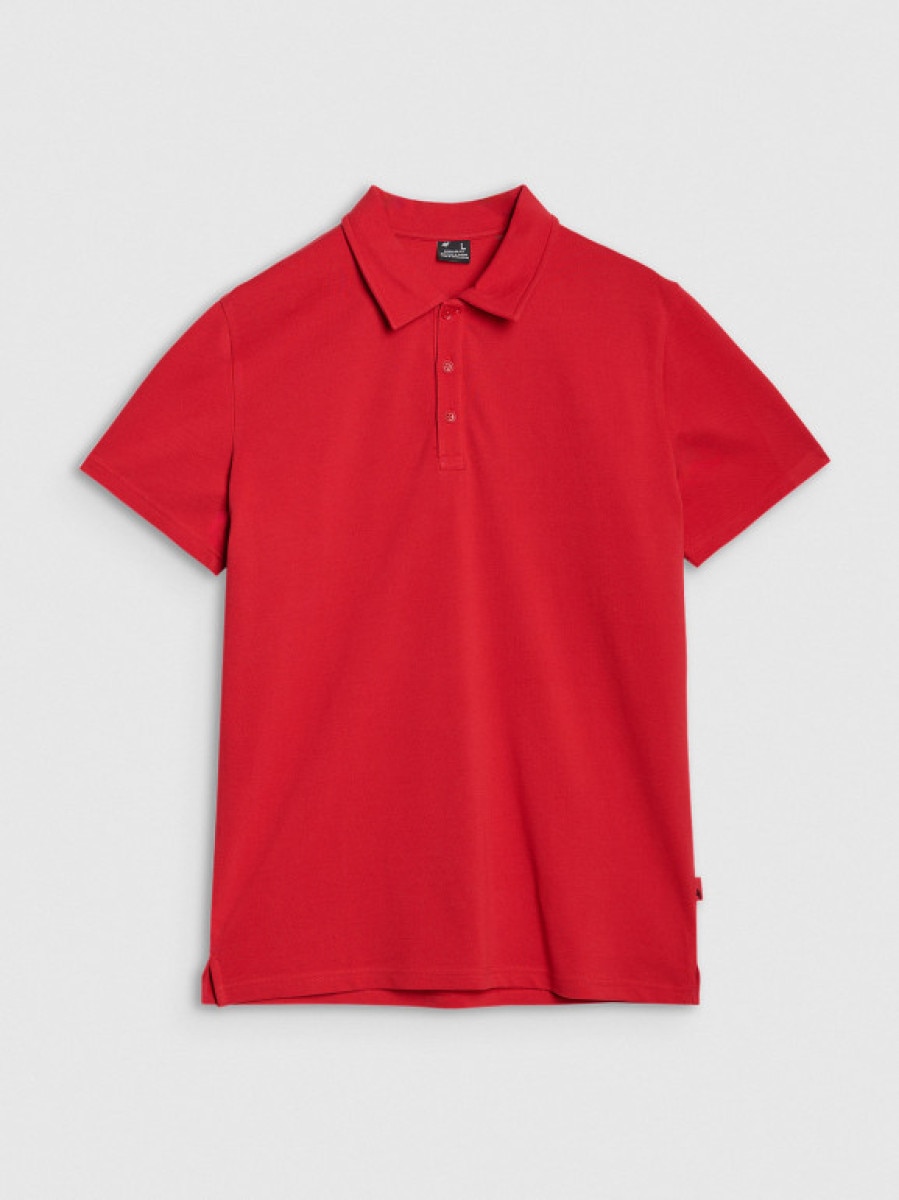 Męska koszulka polo 4F 4FRSS25TPTSM632 - czerwona