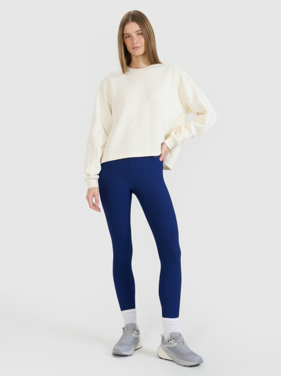 Damskie legginsy dzianinowe 4F 4FWSS25TTIGF204 - granatowe