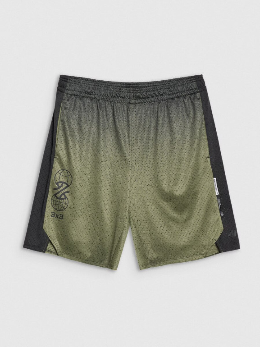 Męskie spodenki do koszykówki 4F 4FRSS25TFSHM1231 - zielone