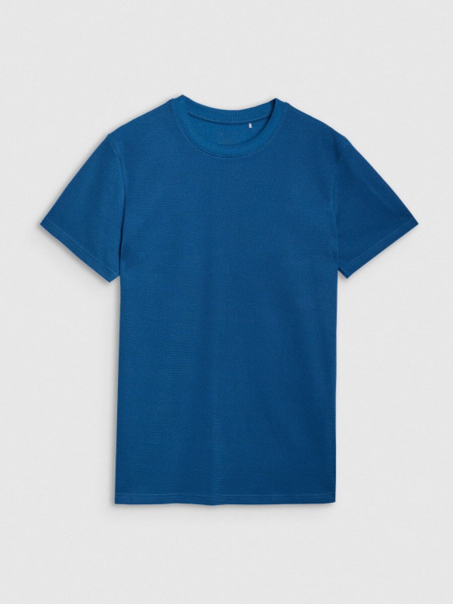 Męski t-shirt basic 4F 4FRSS25TTSHM2732 - niebieski