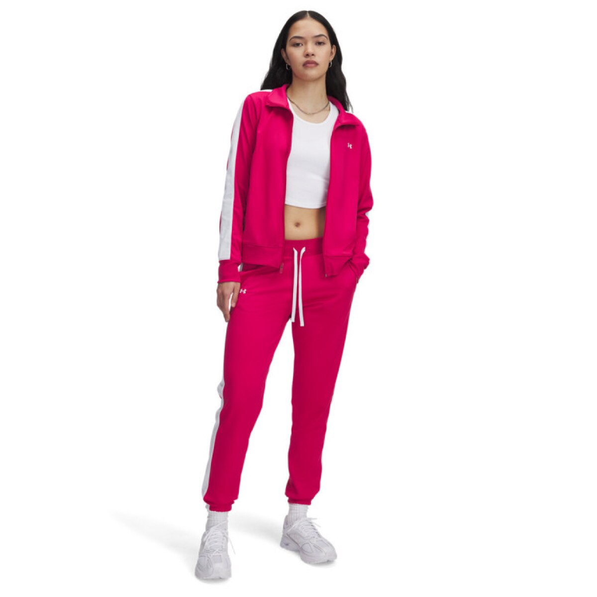 Damski komplet treningowy Under Armour Tricot Tracksuit - różowy