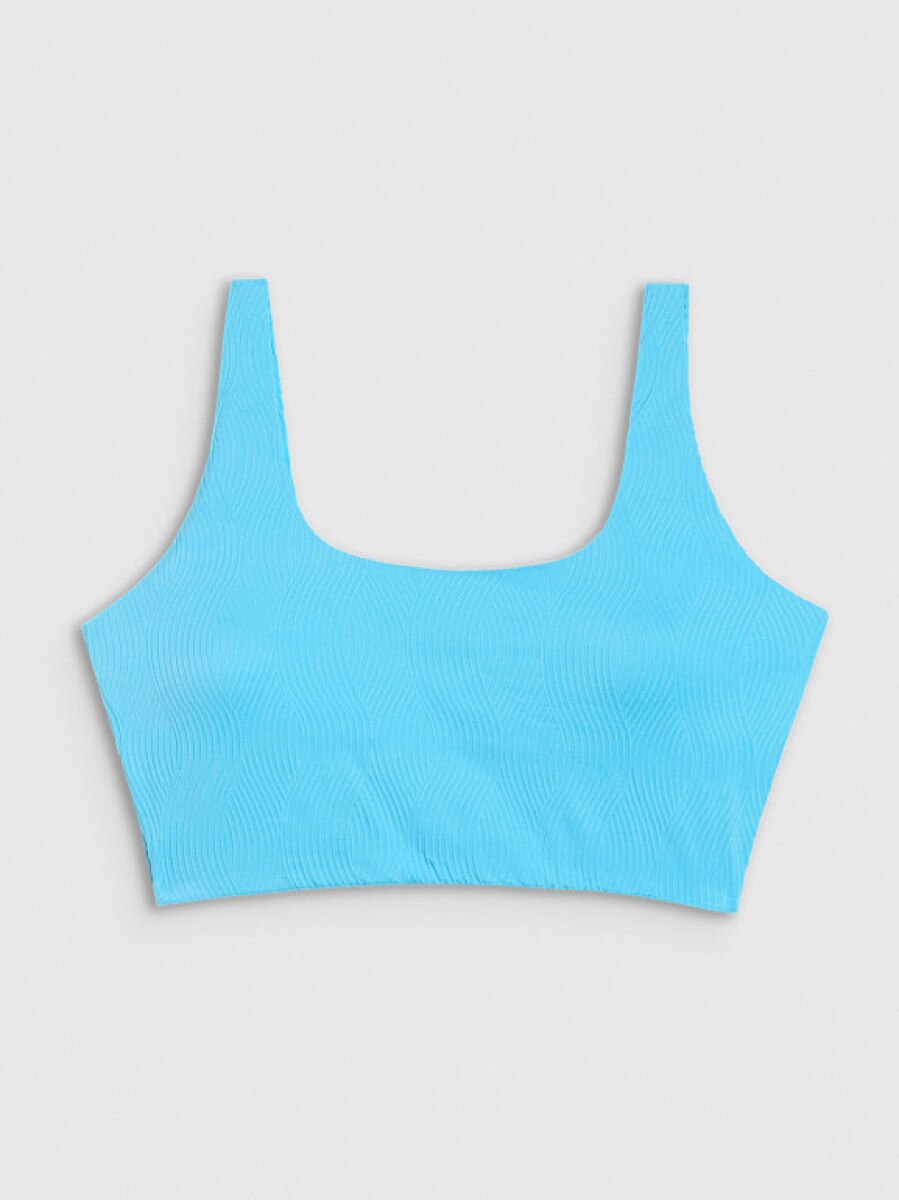 Damski kostium kąpielowy (góra) 4F 4FRSS25UBKTF084 - niebieski