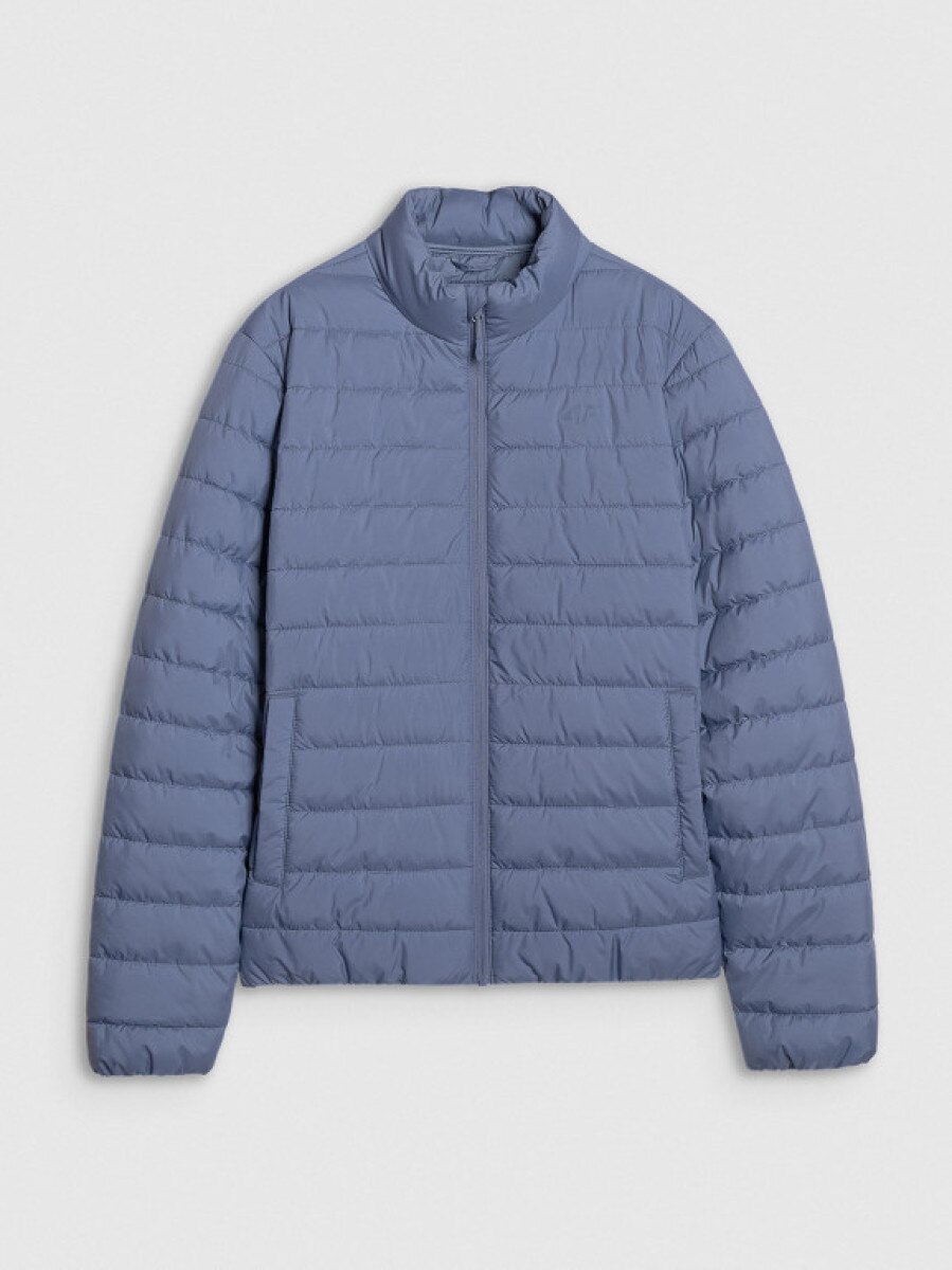 Męska kurtka puchowa pikowana 4F 4FWSS25TDJAM538 - niebieski