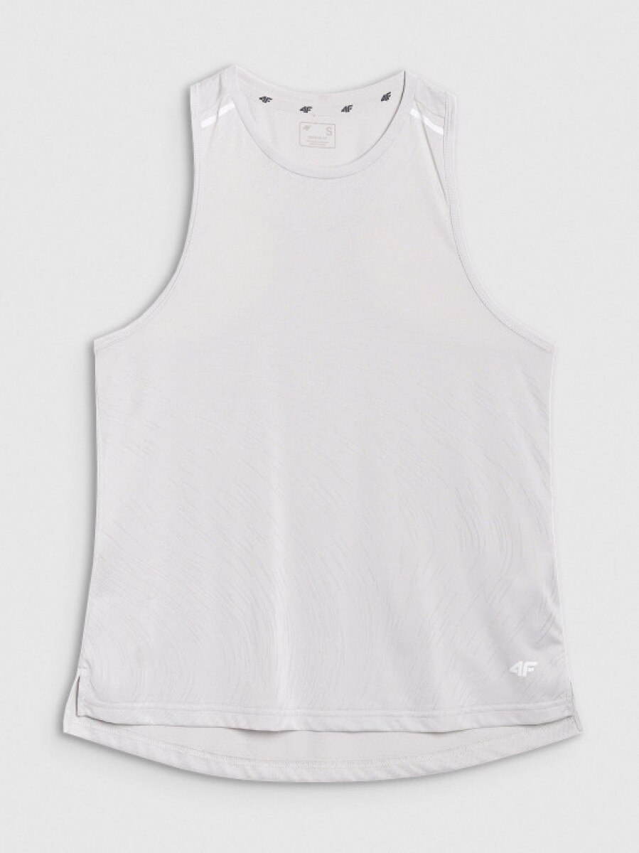 Damski top do biegania 4F 4FWSS25TFSLF427 - szary