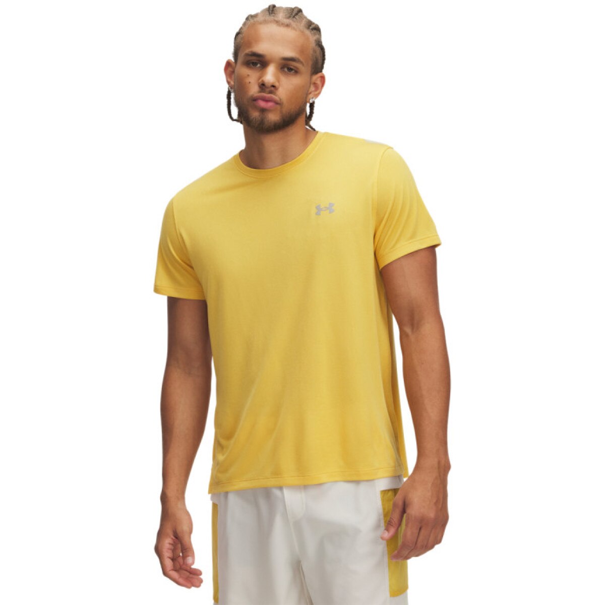 Męska koszulka do biegania Under Armour Trail Run Short Sleeve T-shirt - żółta