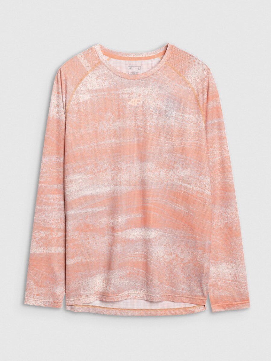 Męski longsleeve kolarski 4F 4FWSS25TFLOM340 - pomarańczowy