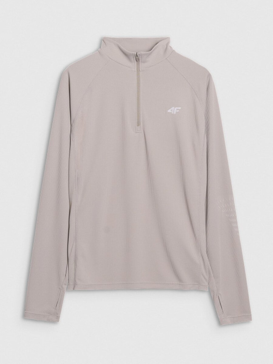 Męski longsleeve do biegania w terenie 4F 4FWSS25TFLOM327 - szary