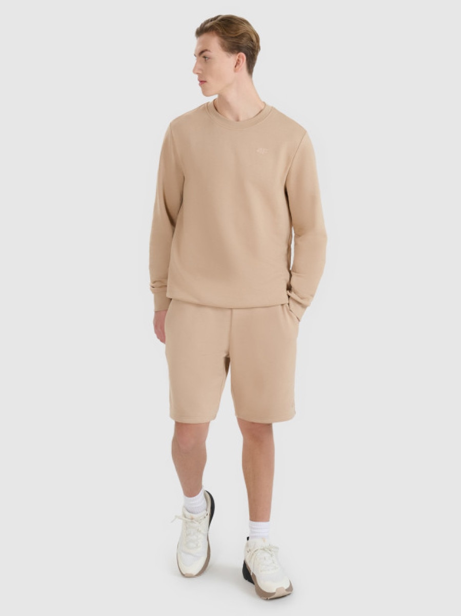 Męskie spodenki dresowe 4F 4FWSS25TSHOM571 - beżowe