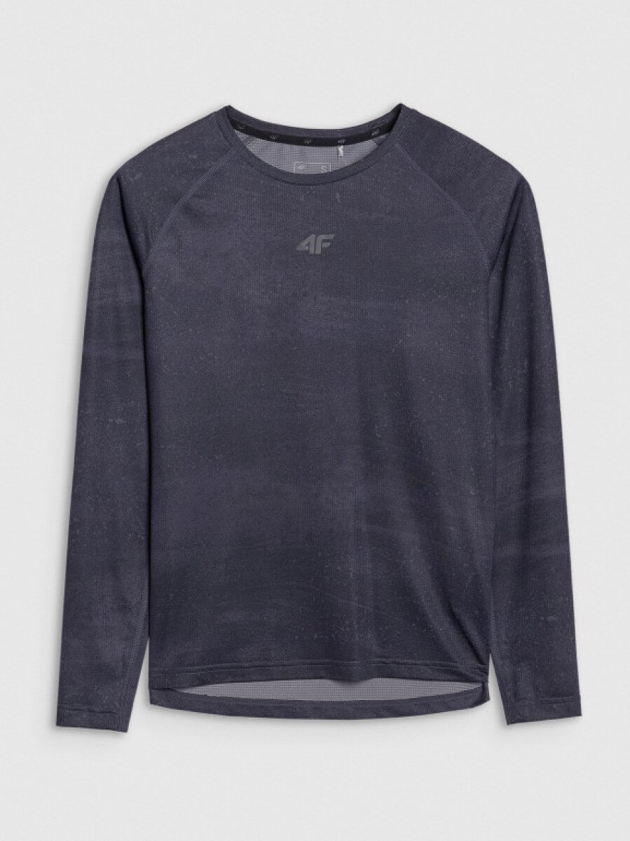 Damski longsleeve kolarski 4F 4FWSS25TFLOF344 - granatowy