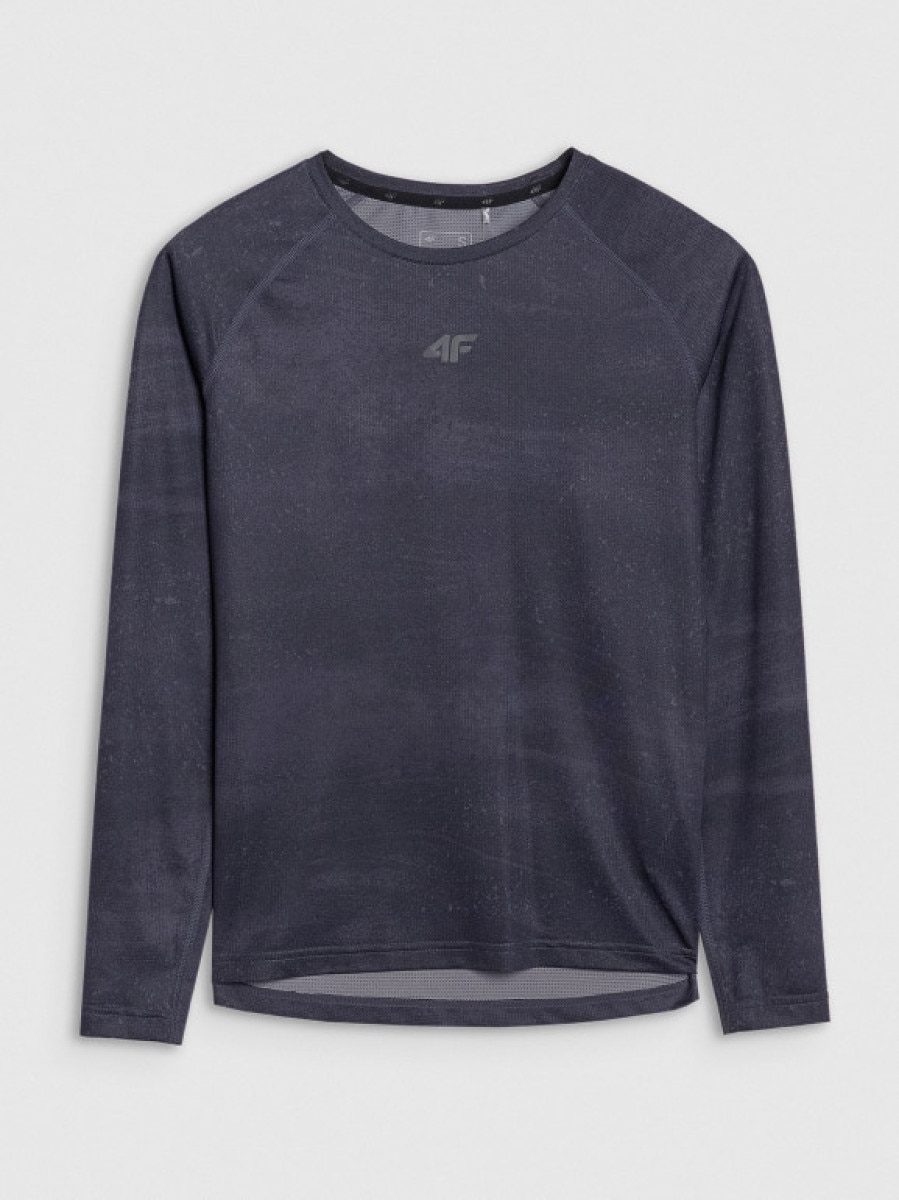 Damski longsleeve kolarski 4F 4FWSS25TFLOF344 - granatowy