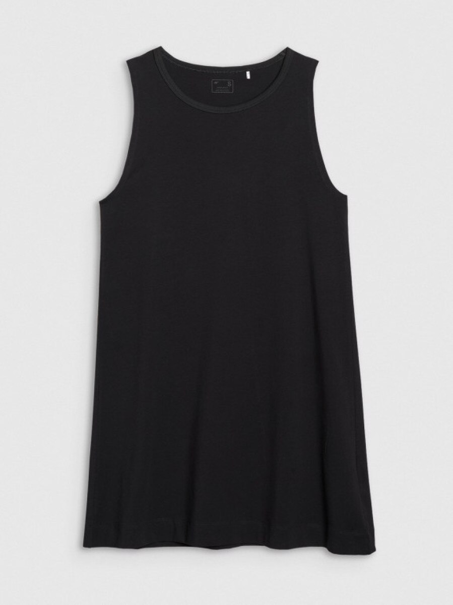 Damska sukienka letnia mini 4F 4FWSS25TDREF138 - czarna