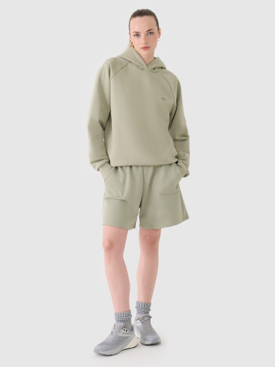 Spodenki dresowe uniseks 4F 4FWSS25TSHOU544 - zielone