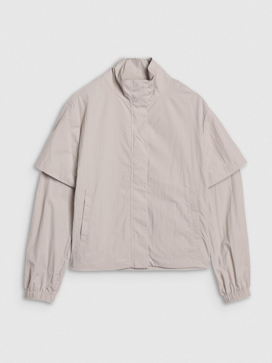 Damska kurtka przejściowa 4F 4FWSS25TJACF190 - beżowa