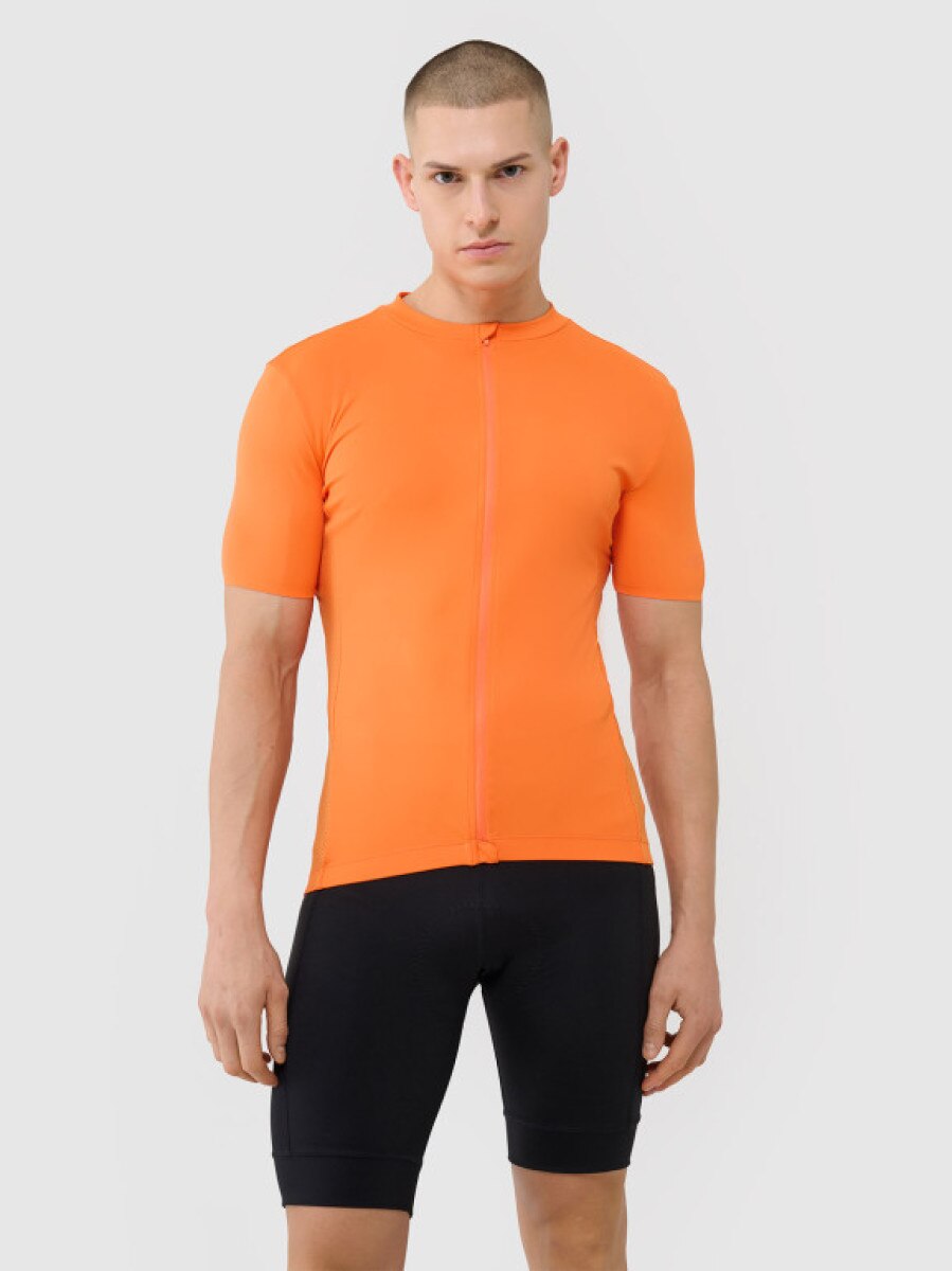 Męska koszulka rowerowa 4F 4FWSS25TFTSM1285 - pomarańczowa
