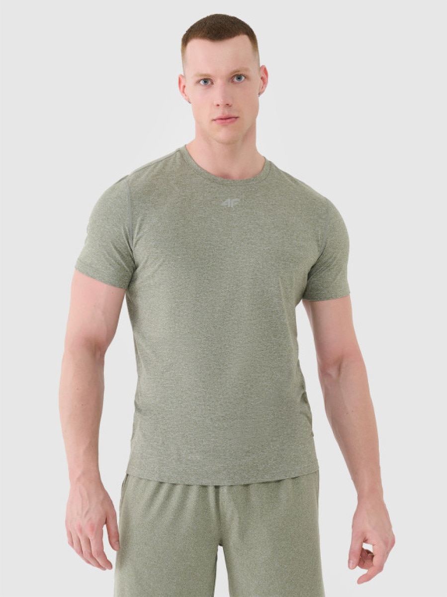 Męska koszulka treningowa 4F 4FWSS25TFTSM1344 - zielona