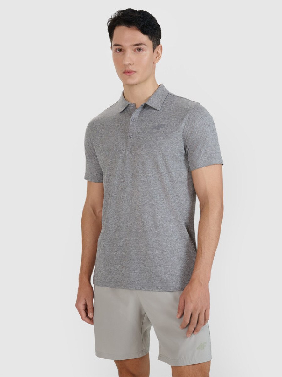 Męska koszulka polo 4F 4FWSS25TFTSM1922 - szary