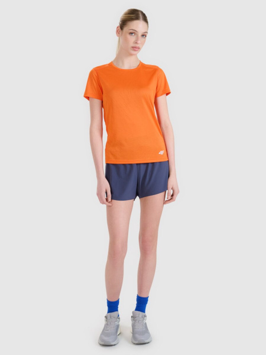 Damskie spodenki do biegania 4F 4FWSS25TFSHF0881 - granatowe