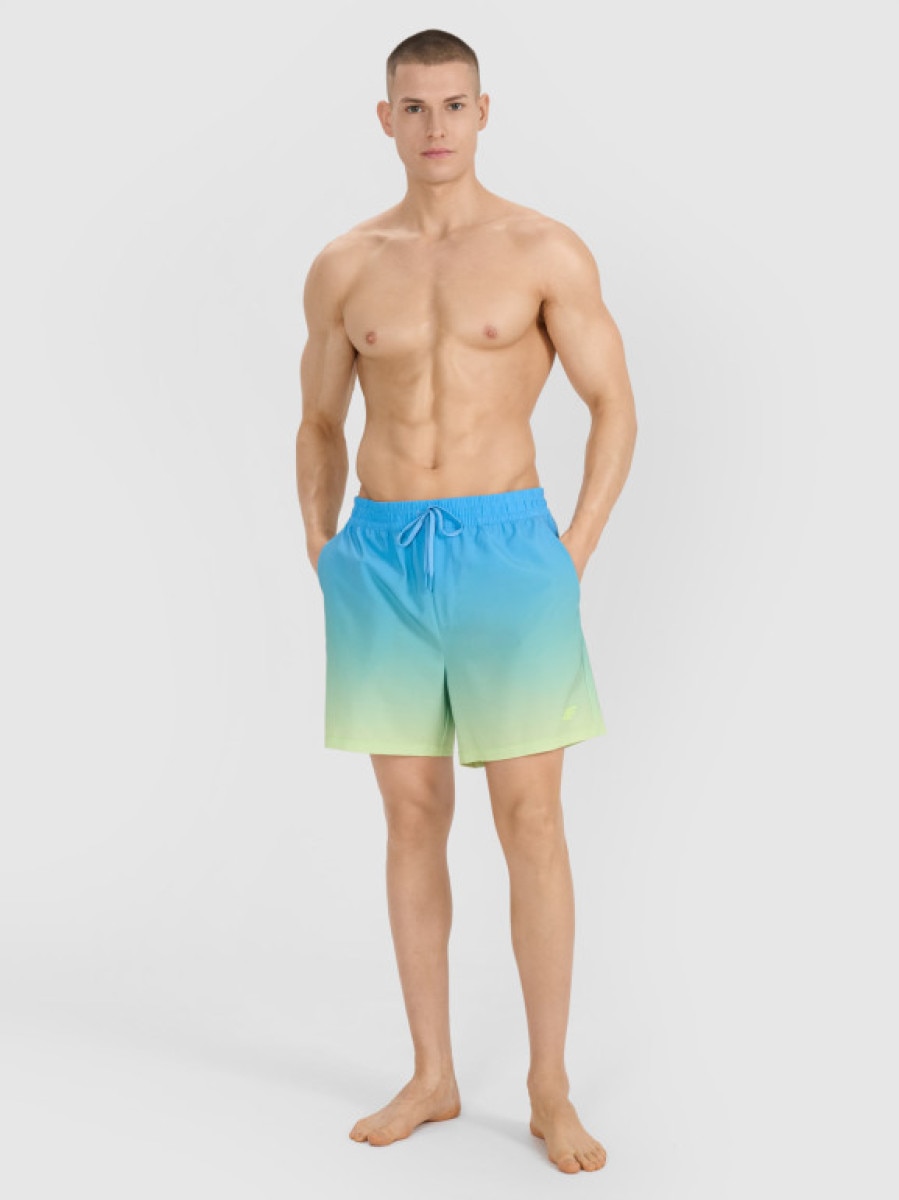 Męskie spodenki plażowe 4F 4FWSS25UBDSM132 - niebieskie