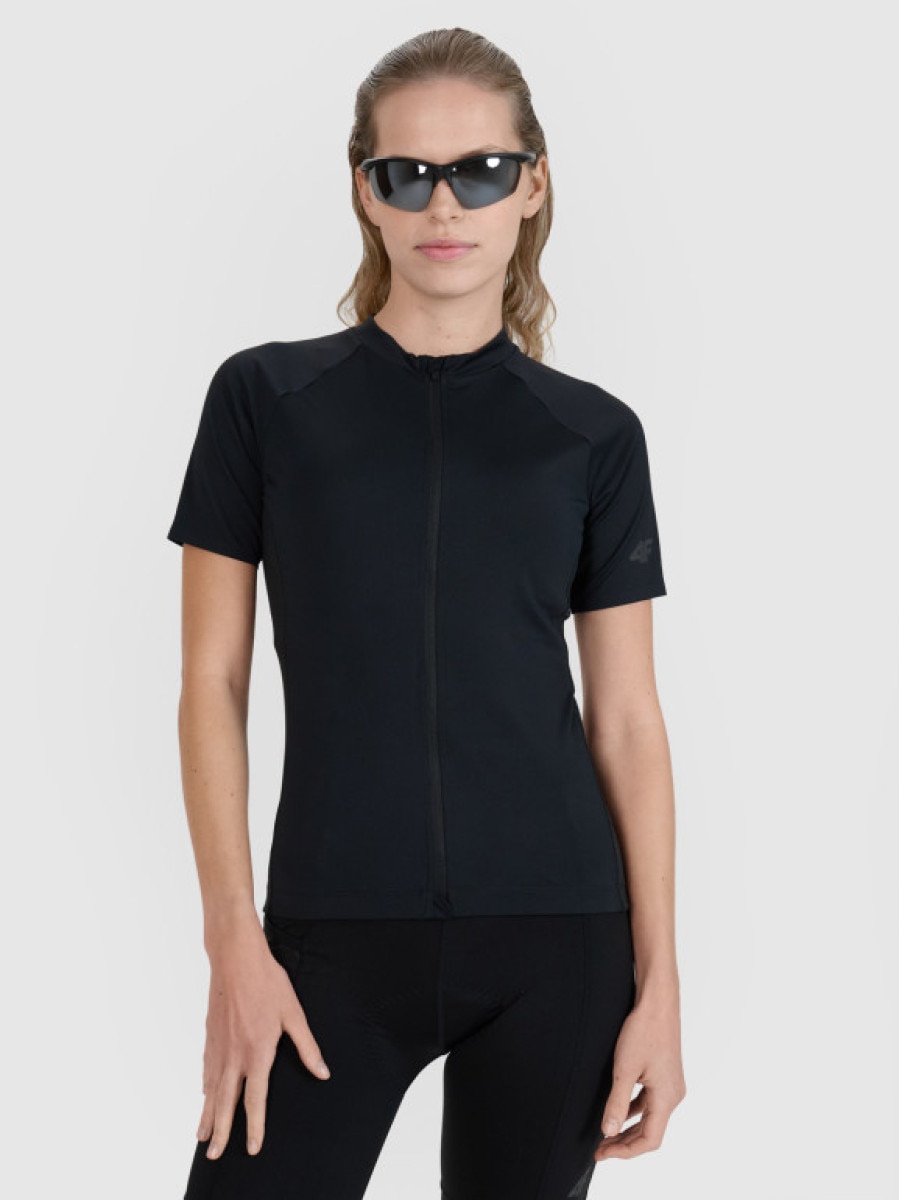 Damska koszulka rowerowa 4F 4FWSS25TFTSF1291 - czarna