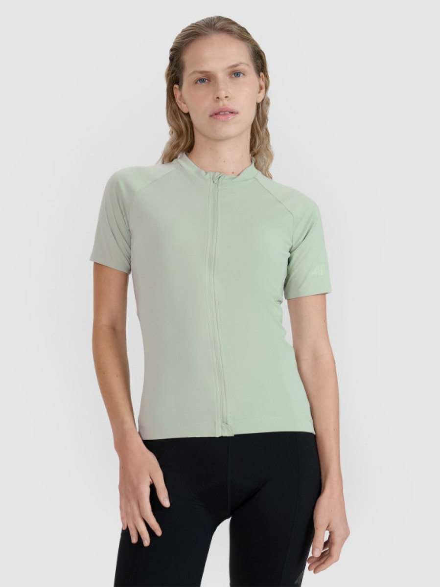 Damska koszulka rowerowa 4F 4FWSS25TFTSF1291 - zielona