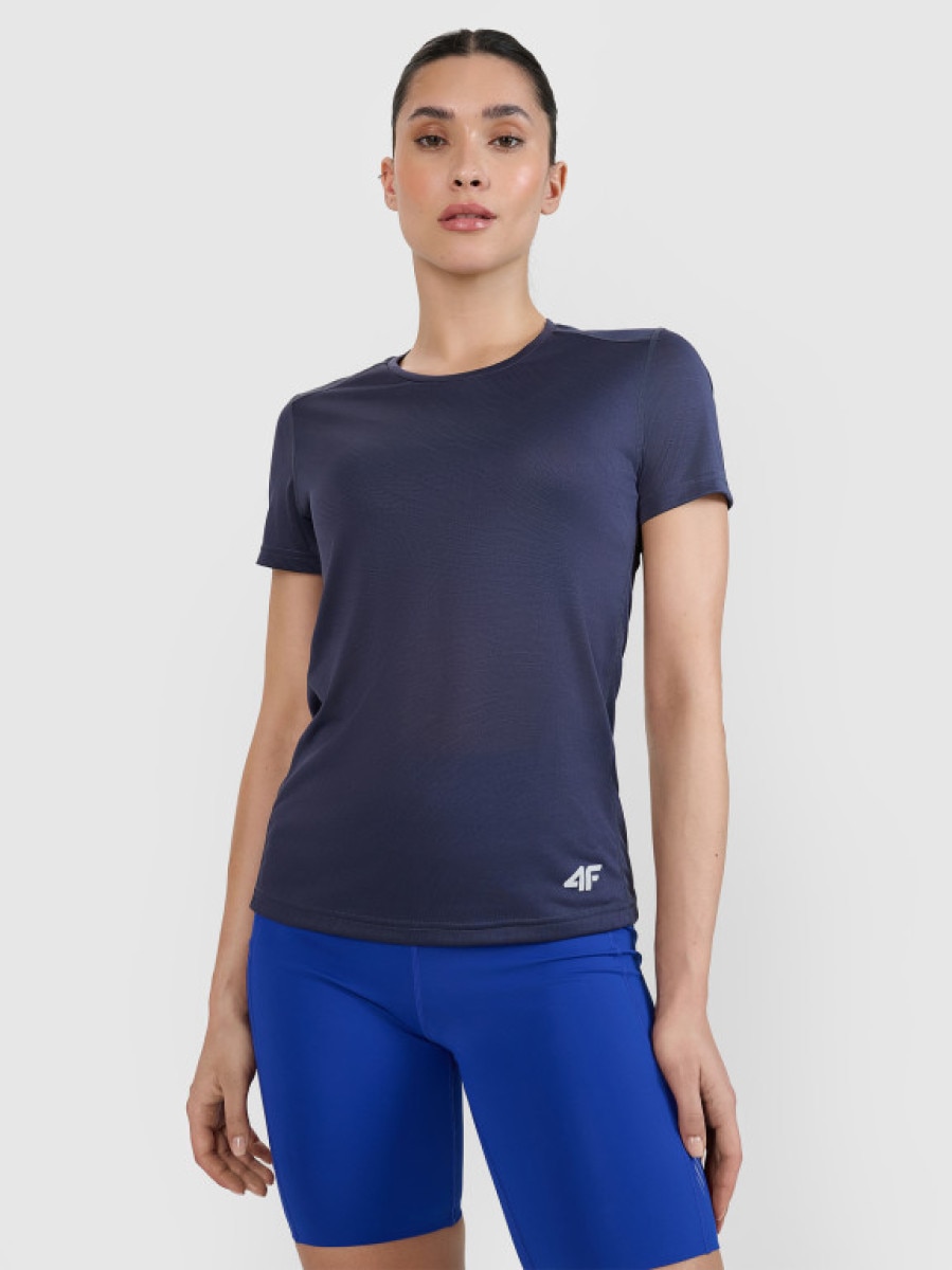 Damska koszulka do biegania 4F 4FWSS25TFTSF1265 - szara