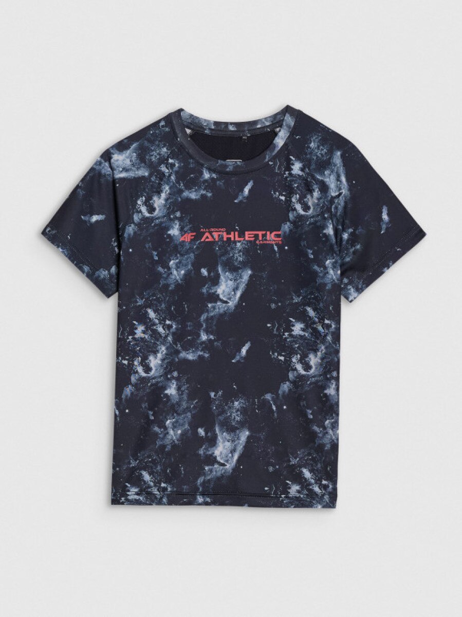 Chłopięca koszulka treningowa 4F 4FJWSS25TFTSM1210 - multikolor