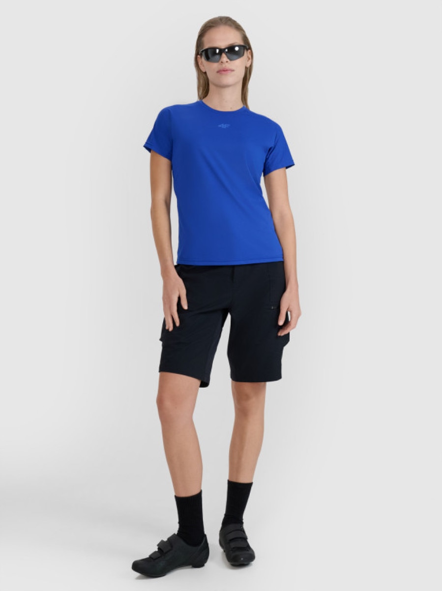 Damskie spodenki rowerowe 4F 4FWSS25TFSHF0890 - czarne