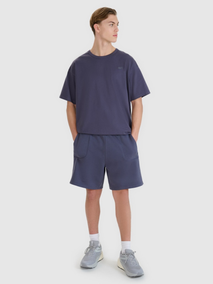 Spodenki dresowe uniseks 4F 4FWSS25TSHOU544 - granatowe