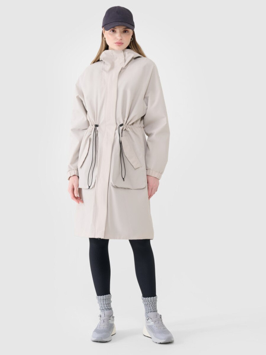 Damska parka przejściowa 4F 4FWSS25TTJAF718 - beżowa