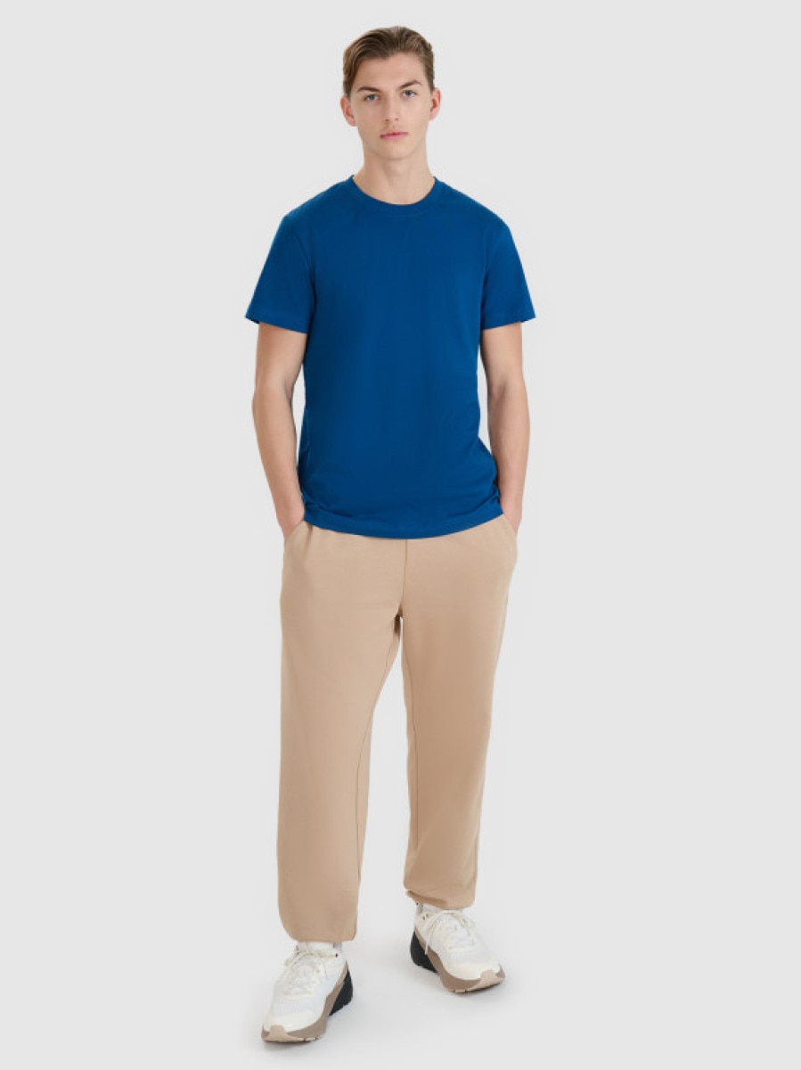 Męskie spodnie dresowe 4F 4FWSS25TTROM1042 - beżowe